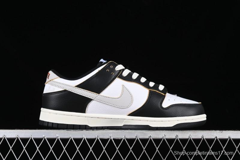 Nike HUF x SB Dunk Low "San Francisco" Black White Panda Skateboarding Shoes - FD8775-001