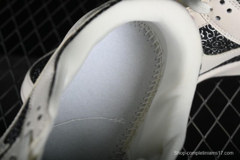 Nike SB Dunk Low Hermes Collaboration - Beige Swoosh Anniversary High-End Custom Low-Top Casual Skate Shoes - XD6188-038