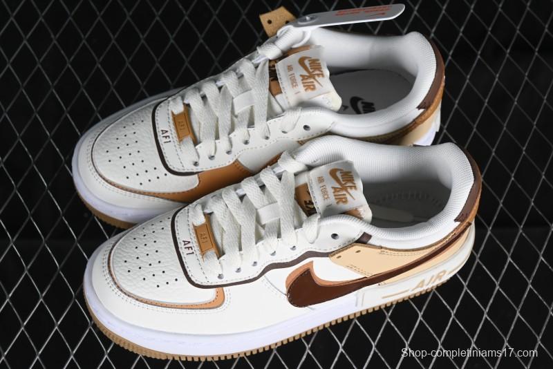Nike Air Force 1 Shadow Low-Top Sneakers with Lightweight EVA Midsole and Anti-Slip RB Rubber Outsole - DZ1847-106