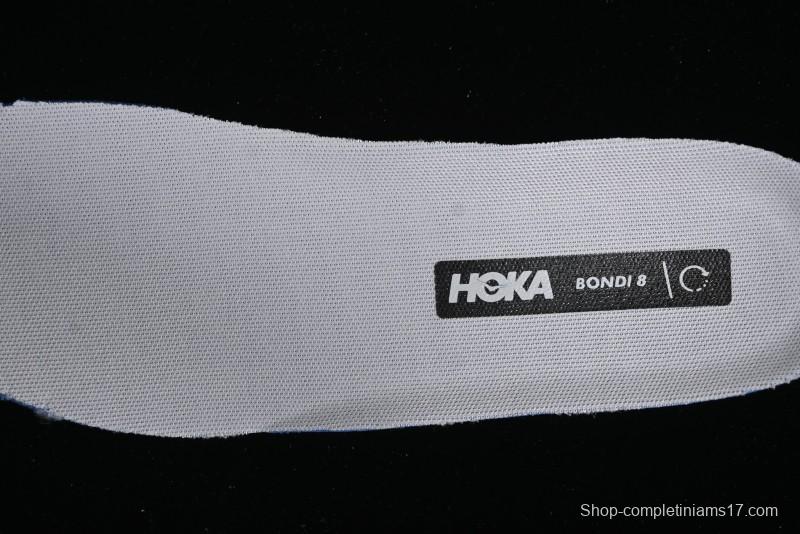 HOKA ONE ONE Bondi 8 Performance Cushioned Running Shoes with Engineered Mesh Upper - 1123202 SHMS