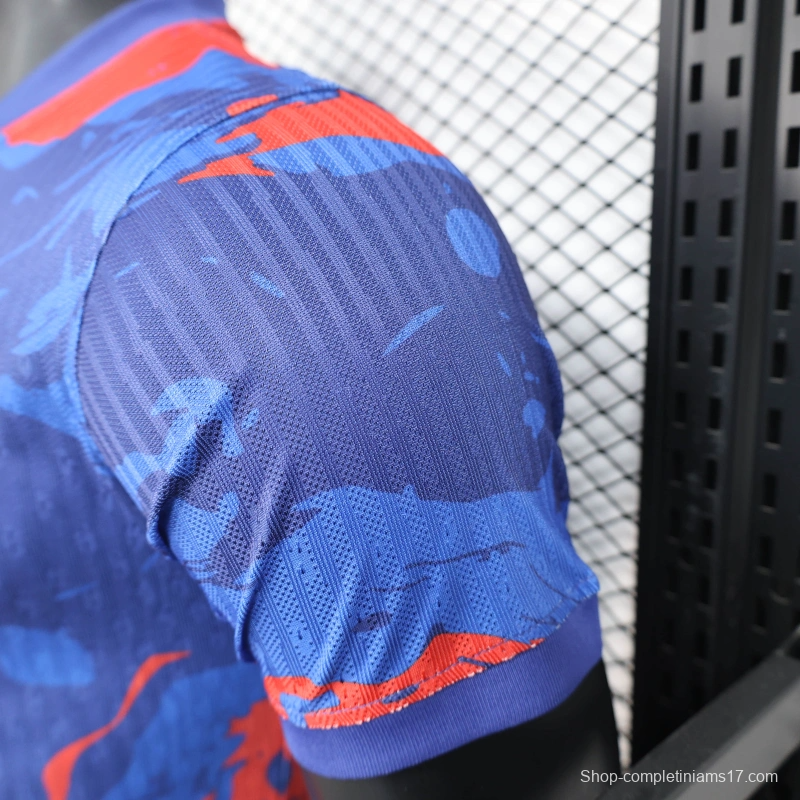 25/26 Player Version Barcelona Blue Flame Special Edition Jersey