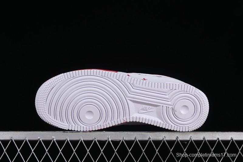 Nike Air Force 1 '07 Low Casual Sneakers with Anime Graffiti Style Crime Scene Design - 315122-211