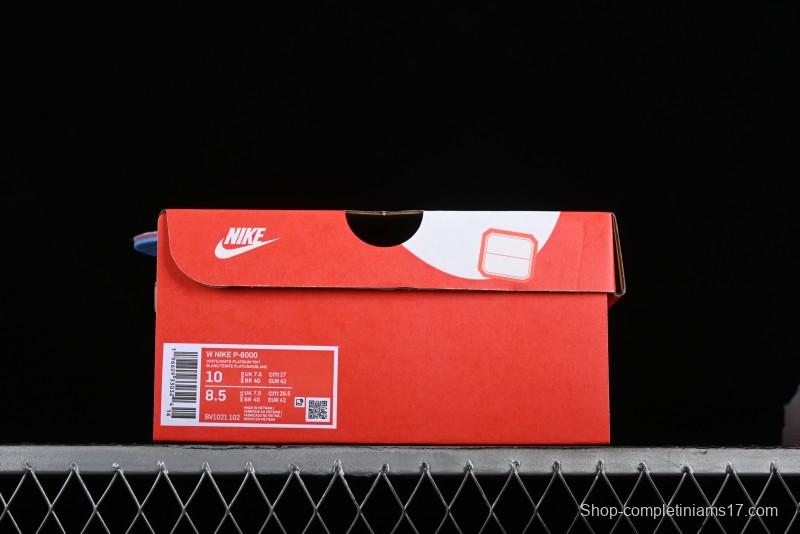 Nike P-6000 PRM Retro Casual Sneakers with Lightweight Design - BV1021-102