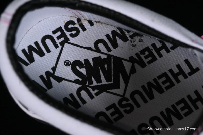 Vans Slip-On Classic Collaborative Hand-Painted Graffiti with Pink Accents and Crystal Outsole Checkerboard Slip-On - VN000CT5BPA