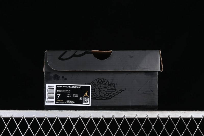 Nike Air Jordan 1 Low "White/Pink Foam/Glacier Blue" Casual Sneakers - HM3706-141