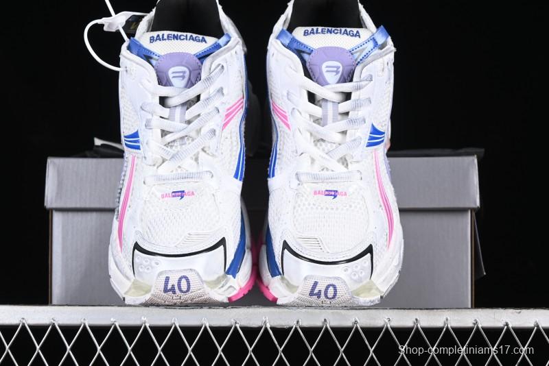 Balenciaga Runner Kith Four Color Retro Casual Sneakers - W3RMU9554