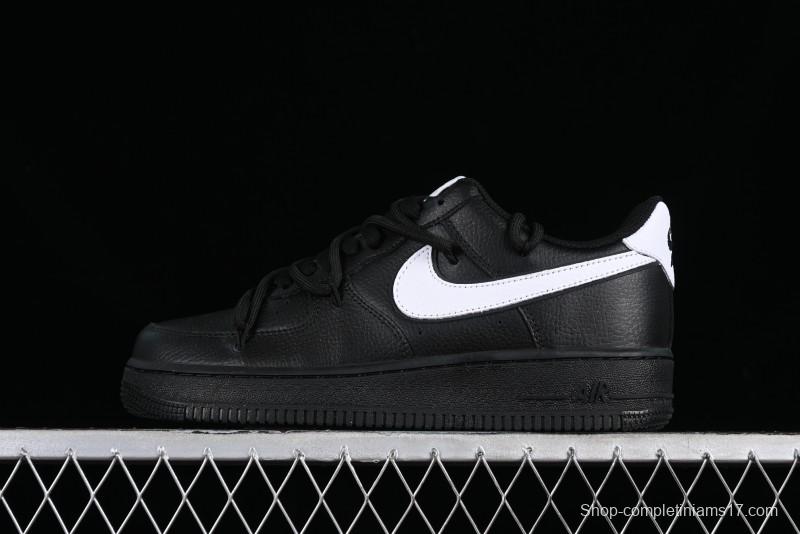 Nike Air Force 1 '07 Low Classic Lace-Up Casual Sneakers in Black & White - ZH0316-018