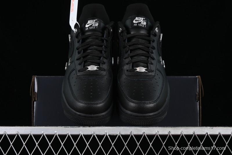 Nike Air Force 1 '07 Low Silver Swoosh Casual Sneakers - HQ1180-001