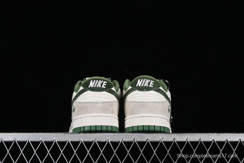 Stussy x Nike SB Dunk Low Anniversary Premium Custom Sneakers - DQ1098-340