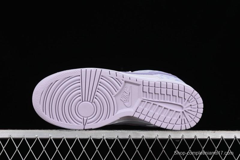 Nike SB Dunk Low Premium White Light Purple Skateboarding Shoes - DM9467-500