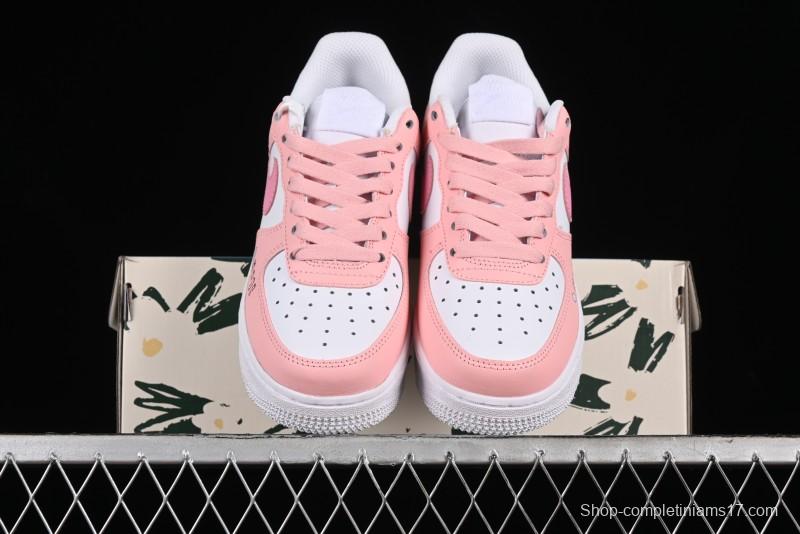 Nike Air Force 1'07 Low Casual Sneakers with Cuddle Bear Design - YY2024-762