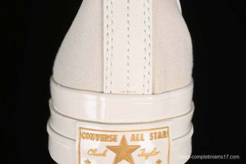 Converse Chuck 70s High Top Casual Sneakers with Cream Cloud and Gold Accents - A08232C
