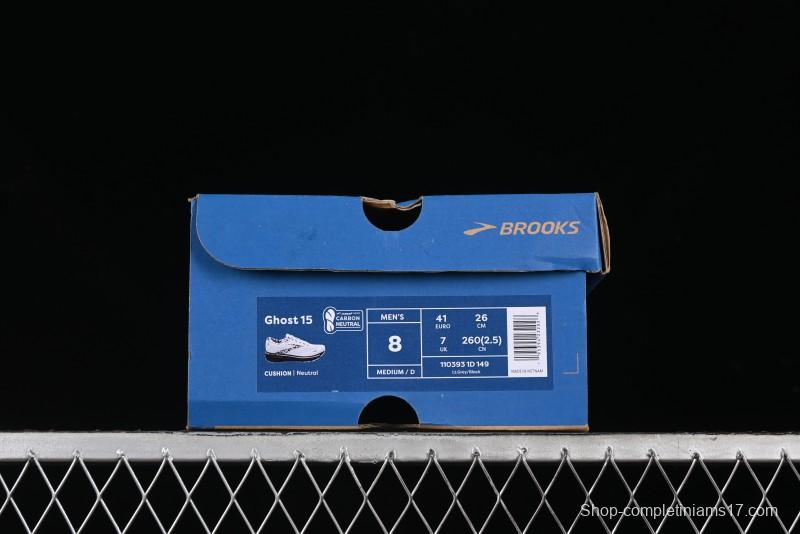 Brooks Ghost 15 Running Shoes with DNA LOFT V2 Cushioning and Breathable Air Mesh - 1103931D149