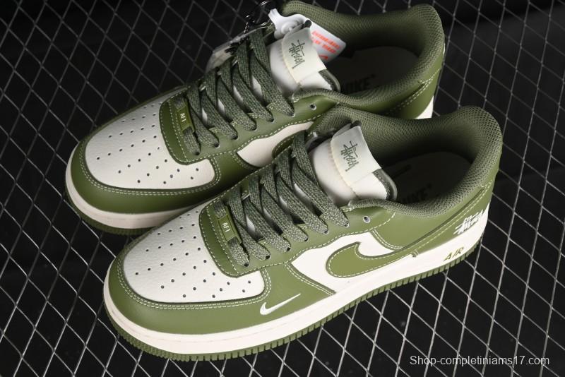 Nike Air Force 1 '07 Low Stussy Collaboration - Lotus Green Low-Top Casual Sneakers - BB5353-515