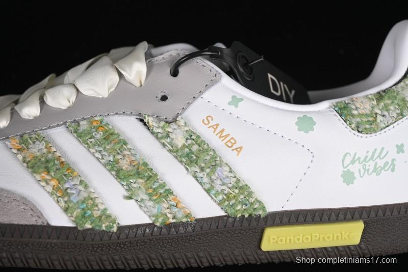 Adidas Originals Samba OG Low-Top Casual Sneakers with Panda Mischief Design - B75806