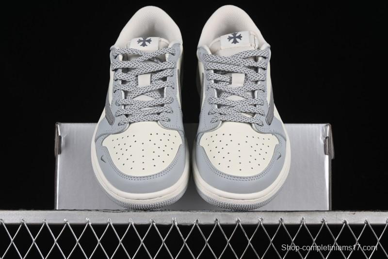 Nike Travis Scott x Fragment Design x Air Jordan 1 Low OG SP AJ1 Retro Sneakers - DM7866-016