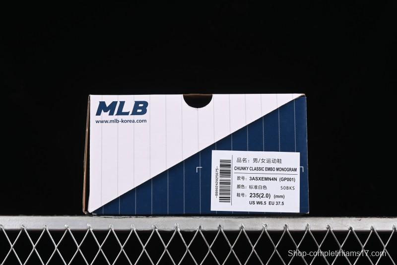 New York Yankees MLB Bigball Chunky Embo Monogram Platform Sandals - 3ASXEMN4N50BKS