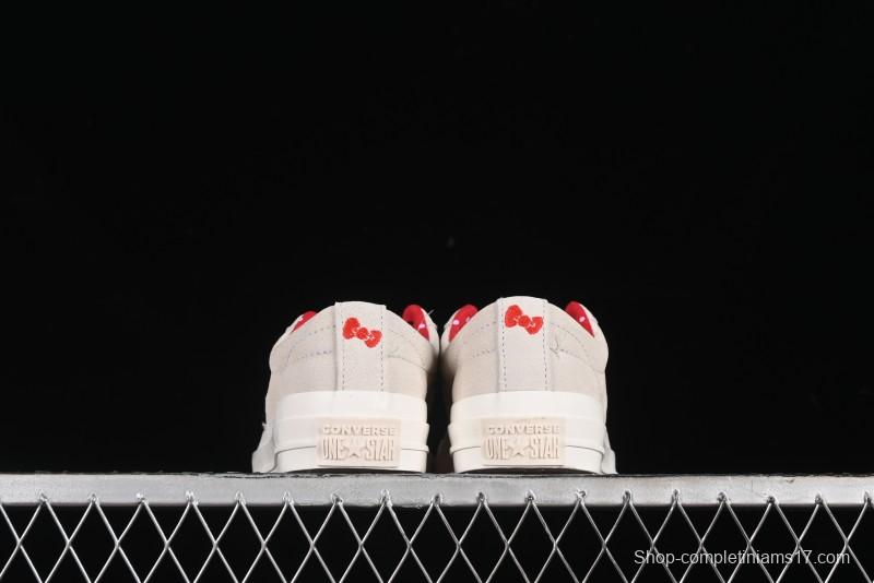 Converse One Star x Hello Kitty Low Top Casual Sneakers with Crystal Outsole and Replaceable Laces - 162937C