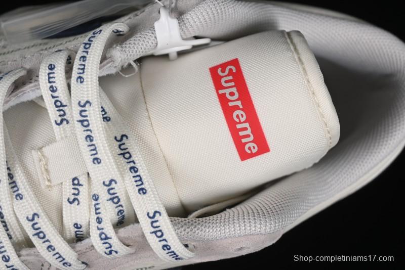 Nike Air Jordan 1 Low Supreme Collaboration - Pig Grey Print Custom Retro Basketball Shoes - LJ6688-009