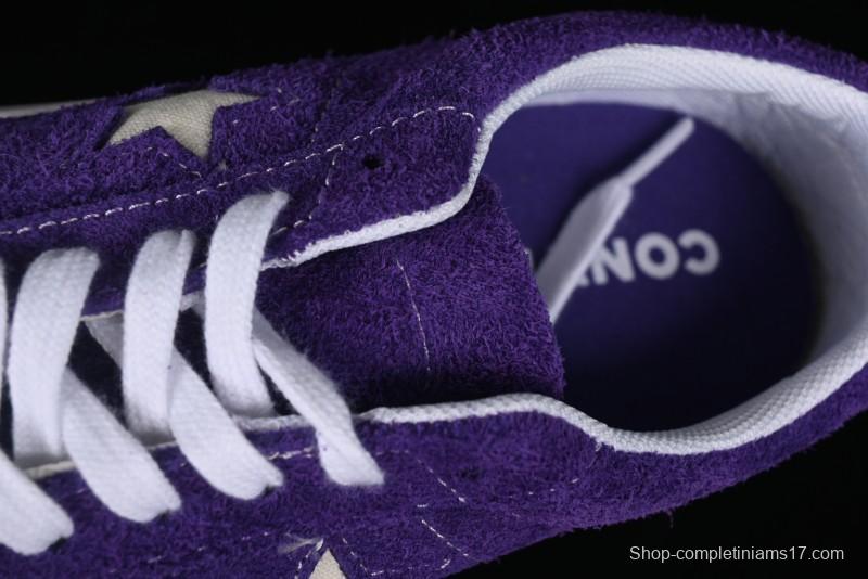 Converse One Star Retro Low-Top Skate Shoes in Purple Suede - 171586C
