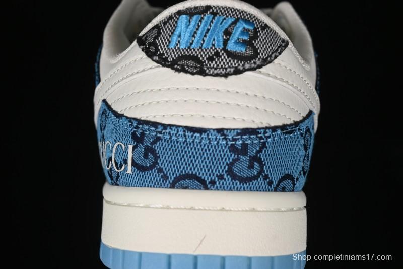 Nike SB Dunk Low Gucci Collaboration - Royal Blue Anniversary High-End Custom Low-Top Casual Sneakers CF3688-002
