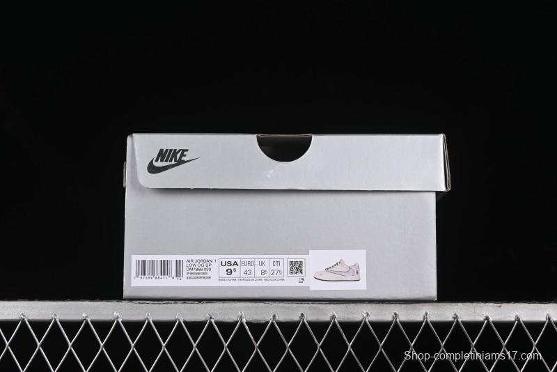 Nike Travis Scott x Fragment Design x Air Jordan 1 Low OG SP AJ1 Low Top Casual Sneakers - DM7866-020