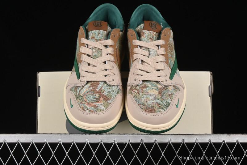 Nike Travis Scott x Fragment Design x Air Jordan 1 Low OG SP AJ1 Retro Sneakers - JH6088-611