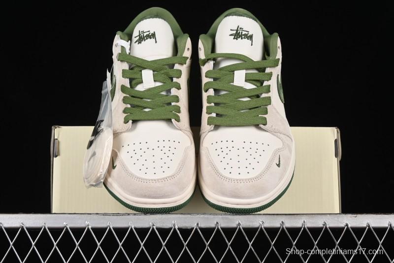 Nike Air Jordan 1 Low Stussy Collaboration Retro Basketball Shoes - DM5688-102