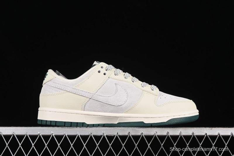 Nike SB Dunk Low Gucci Collaboration - Beige with Yellow Swoosh Anniversary High-End Custom Low-Top Casual Sneakers - DQ1098-390