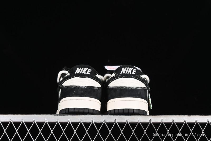 Nike SB Dunk Low BAPE Collaboration Strap Black Hook Anniversary Custom Low-Top Casual Sneakers - SJ2068-269