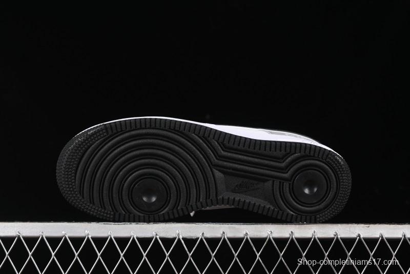 Nike Air Force 1 '07 Low White Grey Black Double Swoosh Casual Sneakers - DY8899-001