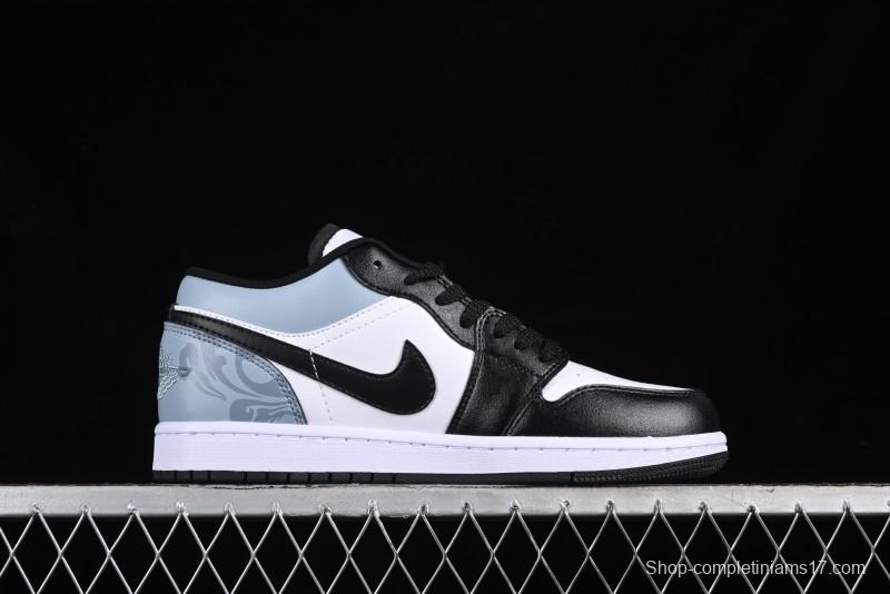Nike Air Jordan 1 Low Retro Basketball Shoes with Cosmic Exploration Theme - 553558-132