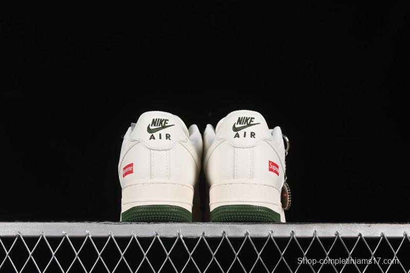 Nike Air Force 1 '07 Low Supreme Casual Sneakers in Beige Red Green - XZ6188-009