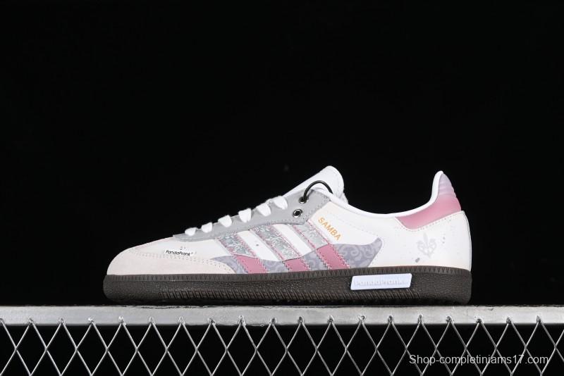 Adidas Originals Samba OG Low-Top Casual Sneakers with Panda Mischief Parachute Academy Design - B75806