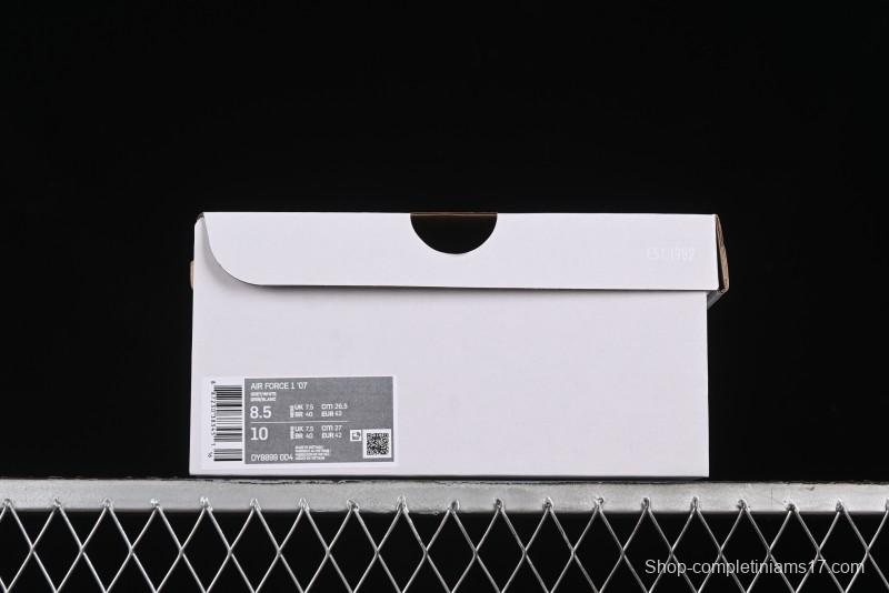 Nike Air Force 1 '07 Low Casual Sneakers with Anime-Inspired Light Gray Purple Spray Paint Design - DY8899-004