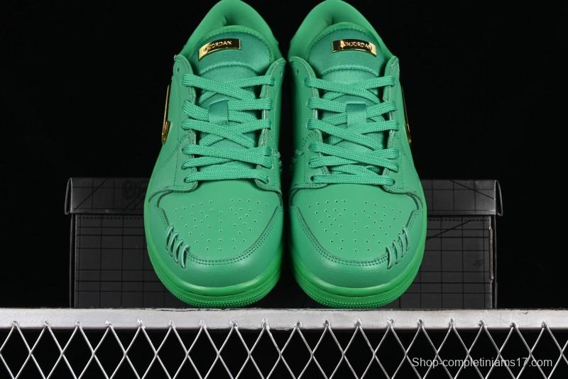 Nike Air Jordan 1 Low "Method of Make" Casual Sneakers in Green and Gold - FN5032-300