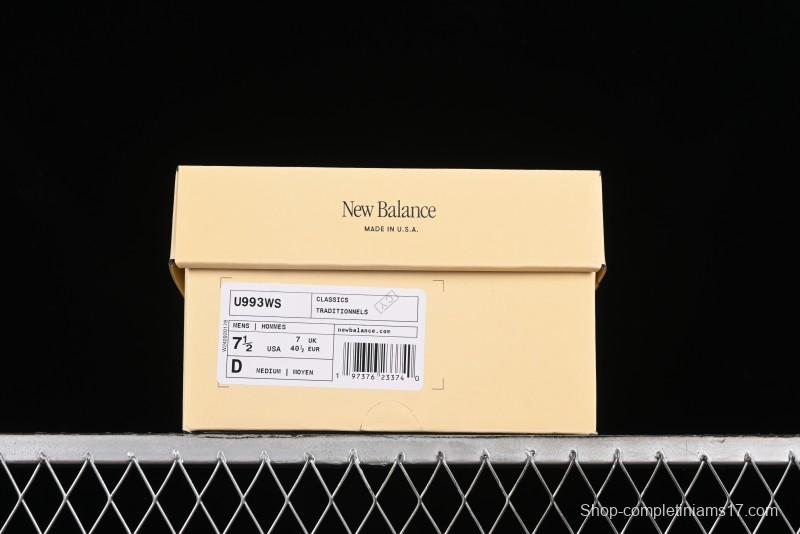 New Balance Made In USA M993 Series Classic Retro Casual Running Shoes - U993WS
