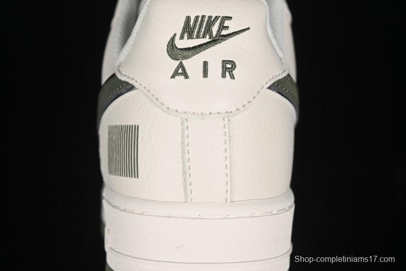Nike Air Force 1 '07 Low QR Code Military Green Starry Sky Casual Sneakers - CU1836-966