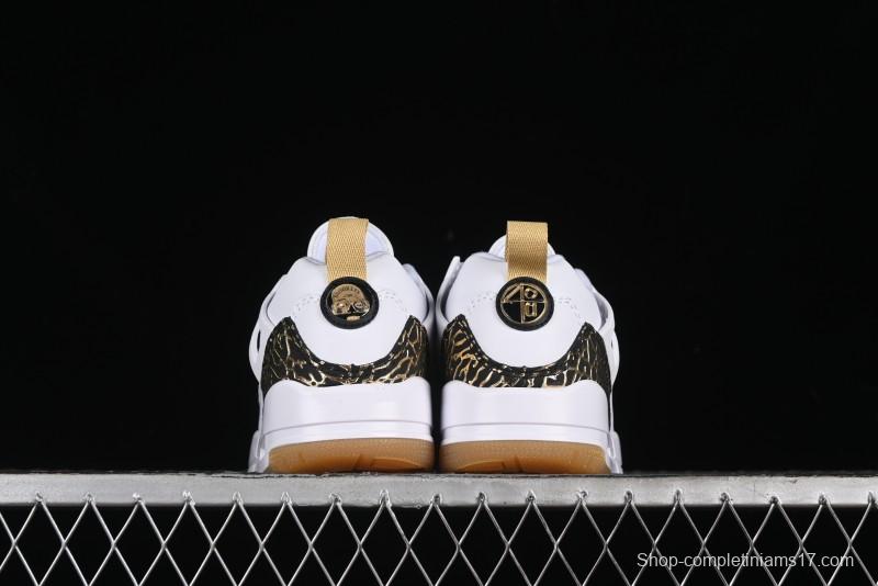 Nike Jordan Spizike Low Casual Shoes with Cracked Leather Design - HJ9019-100