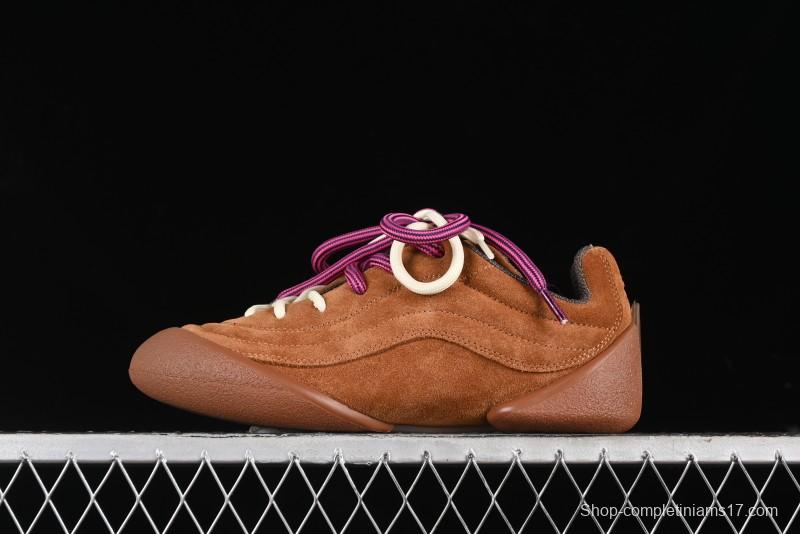 Alexander McQueen Flexion Retro Sneakers in Brown/Suede with Anatomical Design - 2024s