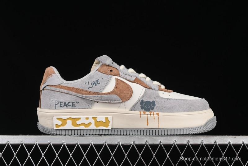Nike Kaws x Air Force 1 '07 Low Custom Casual Sneakers - CW6688-806