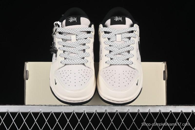 Nike SB Dunk Low Stussy Collaboration - Anniversary High-End Custom Low-Top Casual Sneakers - XY1688-016