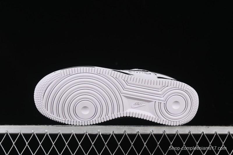 Nike Air Force 1 '07 Low Custom Casual Sneakers with Black and White Manga-Style Hand-Drawn Function Formulas - CT7724-111