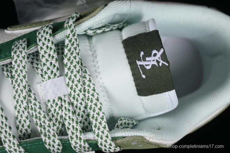 Nike SB Dunk Low Saint Laurent Series - White Green Swoosh Anniversary High-End Custom Low-Top Casual Sneakers - GF2409-170