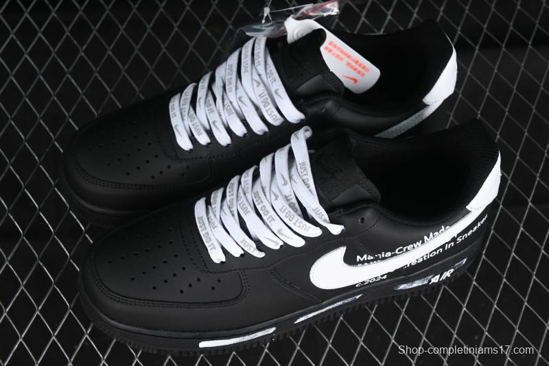 Nike Air Force 1 '07 Low Graffiti White Black Casual Sneakers - CW2288-017