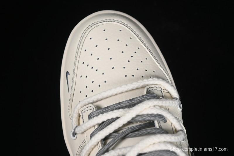 Nike SB Dunk Low Stussy Bandana Grey Check Anniversary Custom Low-Top Casual Skate Shoes - SJ2068-310