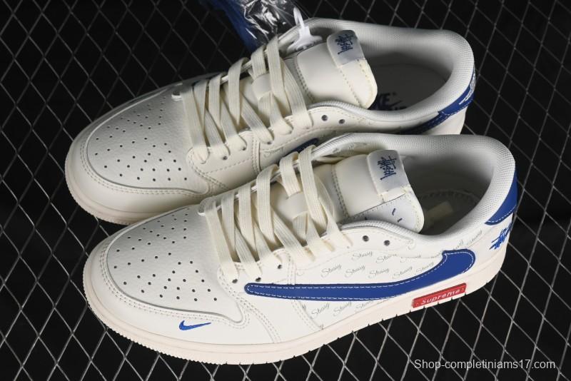 Nike Travis Scott x Fragment Design x Air Jordan 1 Low OG SP AJ1 Retro Sneakers - SJ2068-117