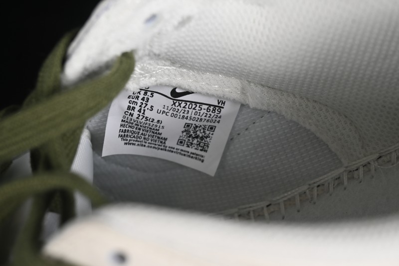 Nike SB Dunk Low Supreme Collaboration - Double Swoosh Beige Dark Green Anniversary High-End Custom Low-Top Casual Skate Shoes - XX2025-689