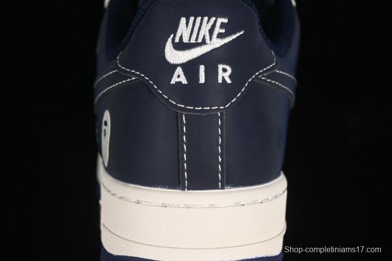 Nike Air Force 1 '07 Low Bape Collaboration - Deep Blue Grey Low-Top Casual Sneakers BB6566-206