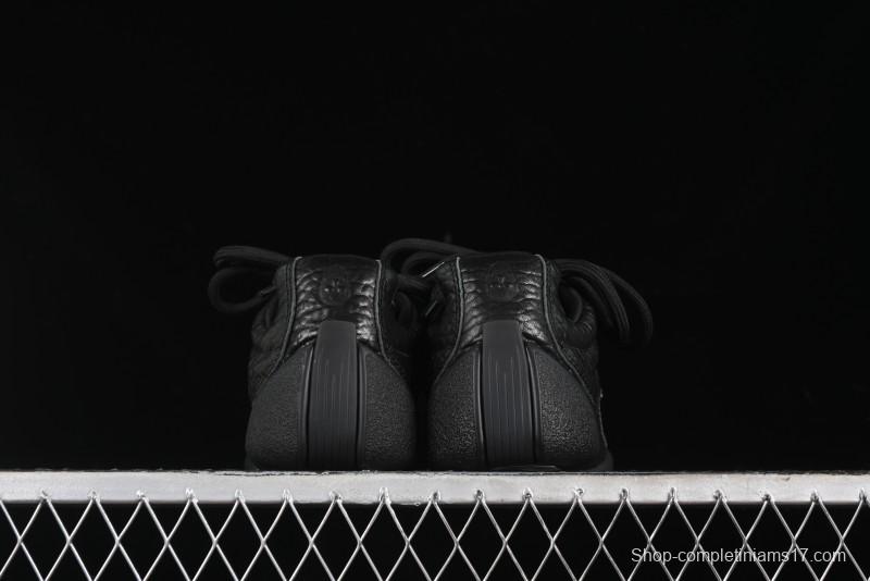 Alexander McQueen Flexion Retro Sneakers in Black with Diamond Grain Calfskin - 8.F6